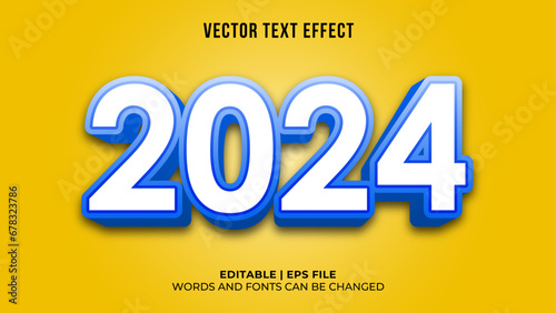 editable 2024 text effects