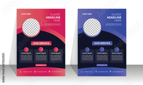  Morden Flayer design with two color by vactor design & A4 ratio