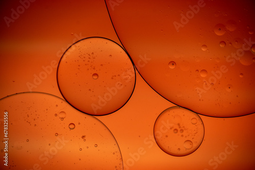 orange yellow oil drop abstract