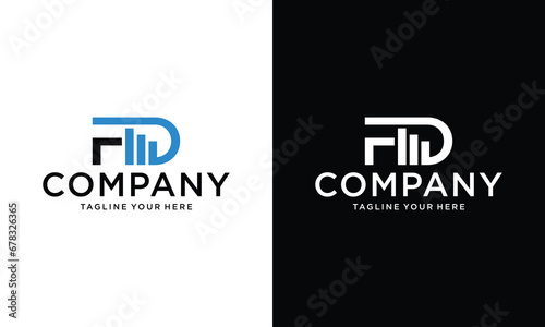 Initial FD, financial modern Logo icon design. Vector graphic design template elements.