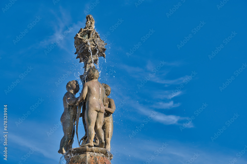 Detailed view of the famous Fontana Piscitelli in Manfredonia, Italy