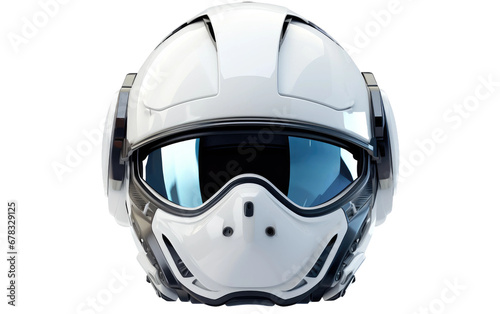 Aero Helmet With Glasses Isolated On a Clear Surface or PNG Transparent Background.