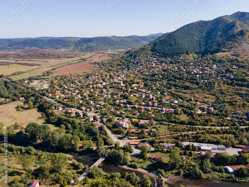 Aerial view of iskar gorge near, Balkan Mountains, Bulgaria