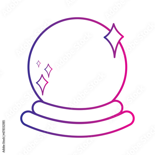 Isolated magic crystal ball icon Vector