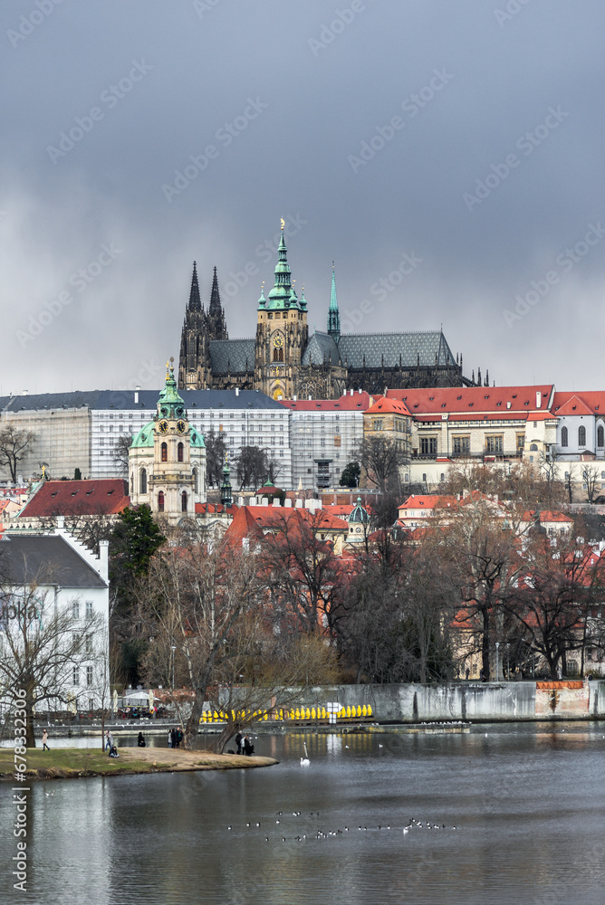 Prague Castle and the Waldstein Palace.