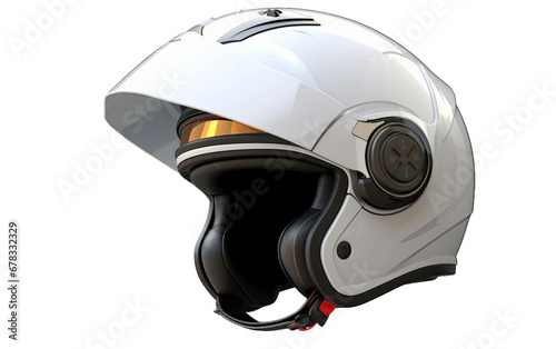 Digital Bluetooth Helmet Isolated On a Clear Surface or PNG Transparent Background.
