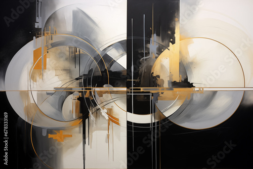 The interplay of light and dark, creating an abstract exploration of duality and balance.