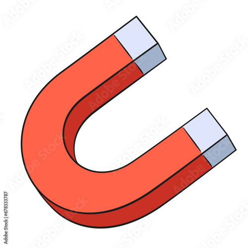 Red horseshoe magnet