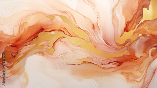 Natural luxury abstract fluid art painting