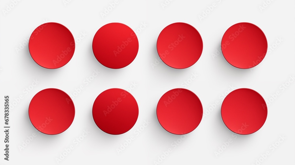 Colorful Circles on a Clean White Surface Colorful Circles on a Clean White Surface