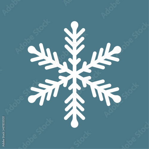snowflake on white