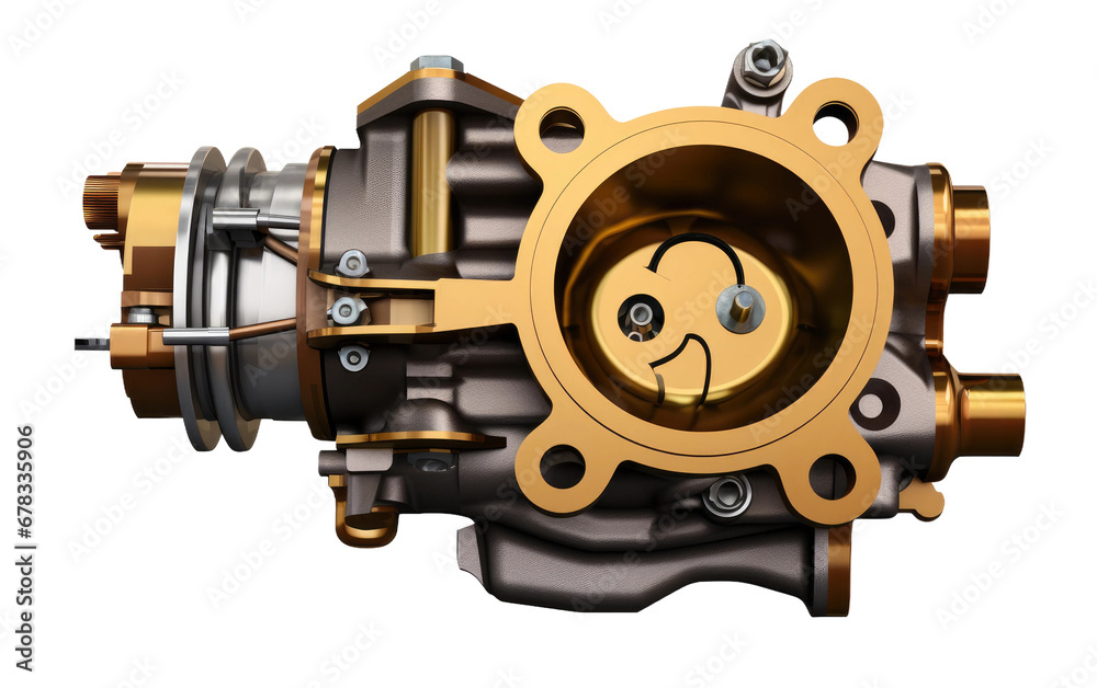 Fototapeta premium Solid Carburetor Gasket Isolated On a Clear Surface or PNG Transparent Background.
