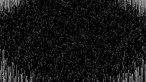 Randomly abstract and simple moving square pillars