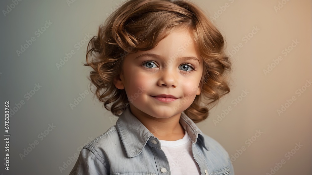 Bright and Innocent: Portrait of a Young Child with a Positive Expression and Adorable Charm Bright and Innocent: Portrait of a Young Child with a Positive Expression and Adorable Charm