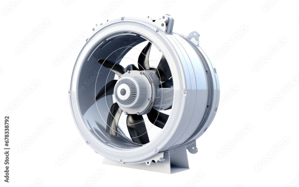 Functional Cooling Fan in White Color on a Clear Surface or PNG Transparent Background. Functional Cooling Fan in White Color on a Clear Surface or PNG Transparent Background.