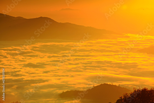 Nature and scenic views of the Doi Luang Chiang Dao Mountain in Chiang Dao Wildlife Reserve Chiang Mai Province  Thailand