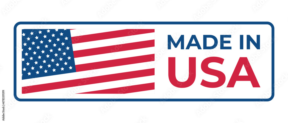 Made in USA label. Flat banner.