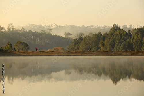 View of Huay Chan Reservoir. Pa-Son Watchan or FIO Watchan (Forest Industry Organization) Galyani Vadhana district. Chiang Mai, Thailand photo