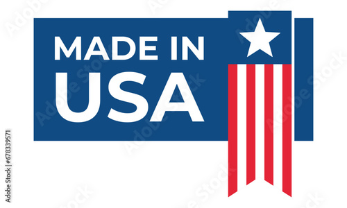 Made in USA banner. Flat style.