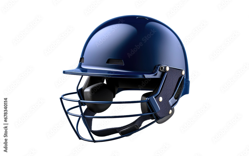 Naklejka premium Cricket Helmet For Safety in Shinning Color on a Clear Surface or PNG Transparent Background.