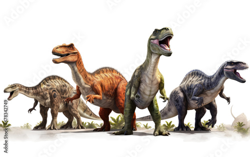 Monster Dinosaur Discovery in Old Era on a Clear Surface or PNG Transparent Background. © Usama