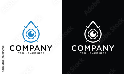 Eye drop logo icon design template