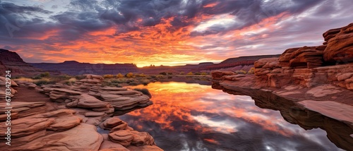 sunrise in Moab Utah , generated by AI
