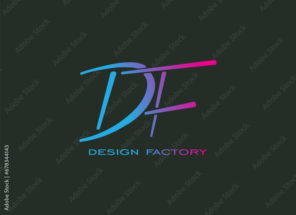 Abstract letter DF FD logo initial icon vector. letter DF FD business logo design. Abstract letter DF FD logo initial icon vector. letter DF FD business logo design.