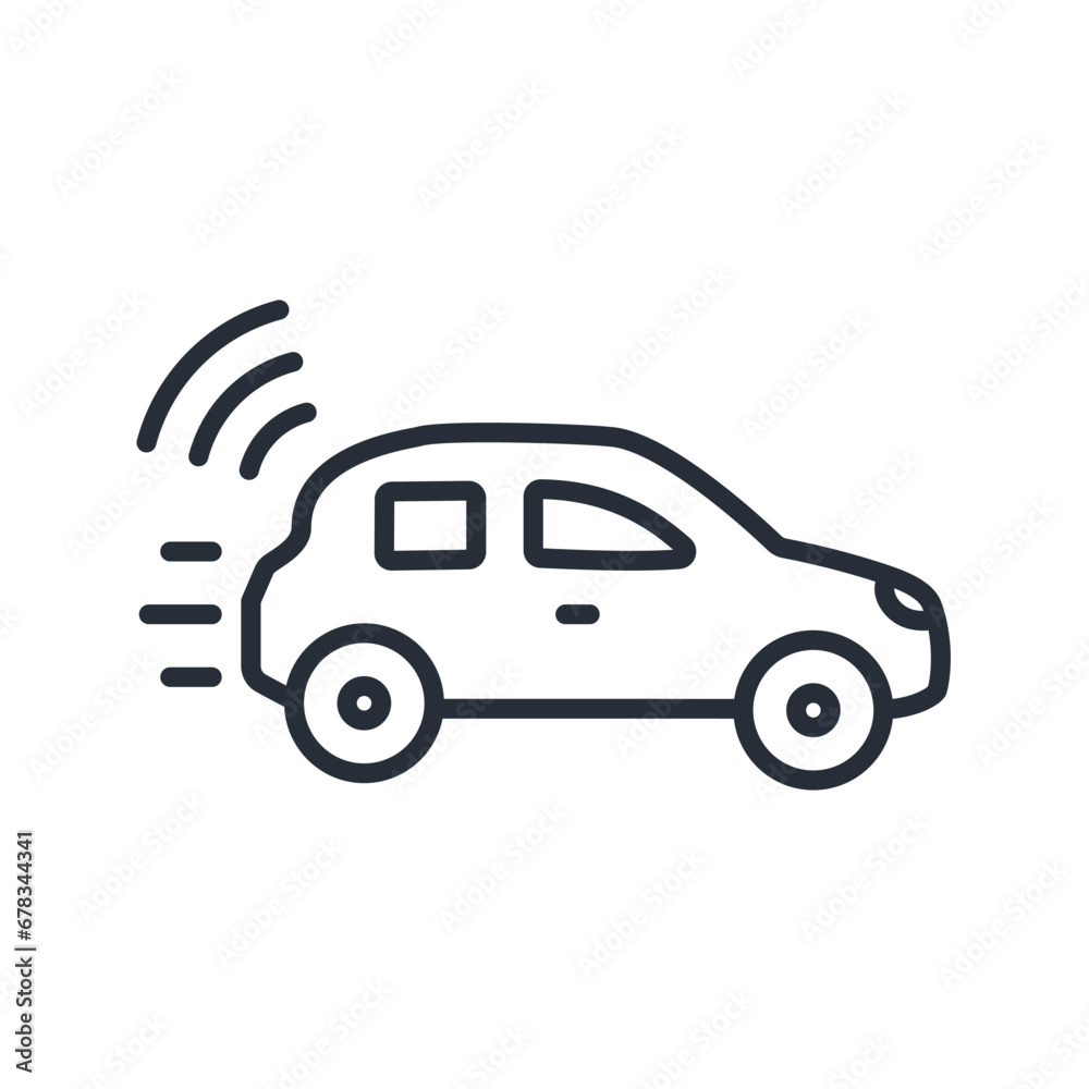 autonomous car icon. vector.Editable stroke.linear style sign for use web design,logo.Symbol illustration. autonomous car icon. vector.Editable stroke.linear style sign for use web design,logo.Symbol illustration.