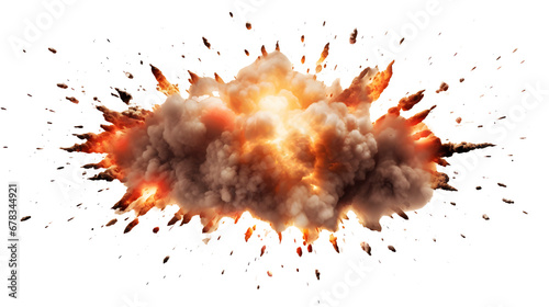 Explosion border isolated on transparent background -