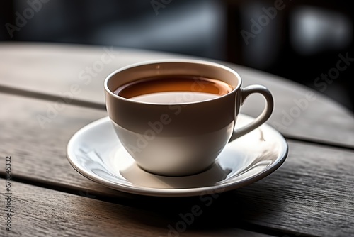 hot aromatic tea on wooden background. AI Generated