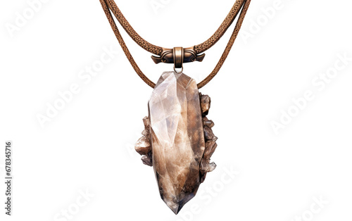 Feldspar Necklace of Rock in Beautiful Style on a Clear Surface or PNG Transparent Background.