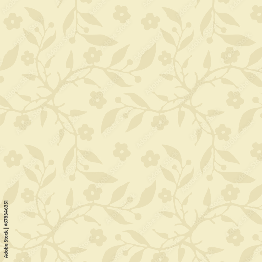 Beige natural Floral decorative design, background