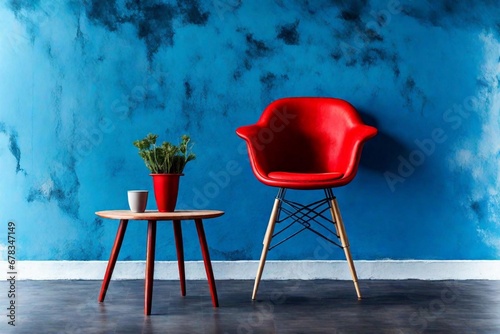 red chair and wall