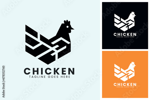 chicken logo design template