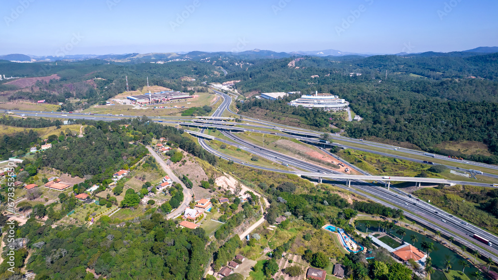 Junction of Rodovia dos Bandeirantes and Rodovia Anhanguera in São Paulo, Brazil.