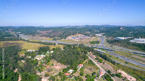 Junction of Rodovia dos Bandeirantes and Rodovia Anhanguera in São Paulo, Brazil.