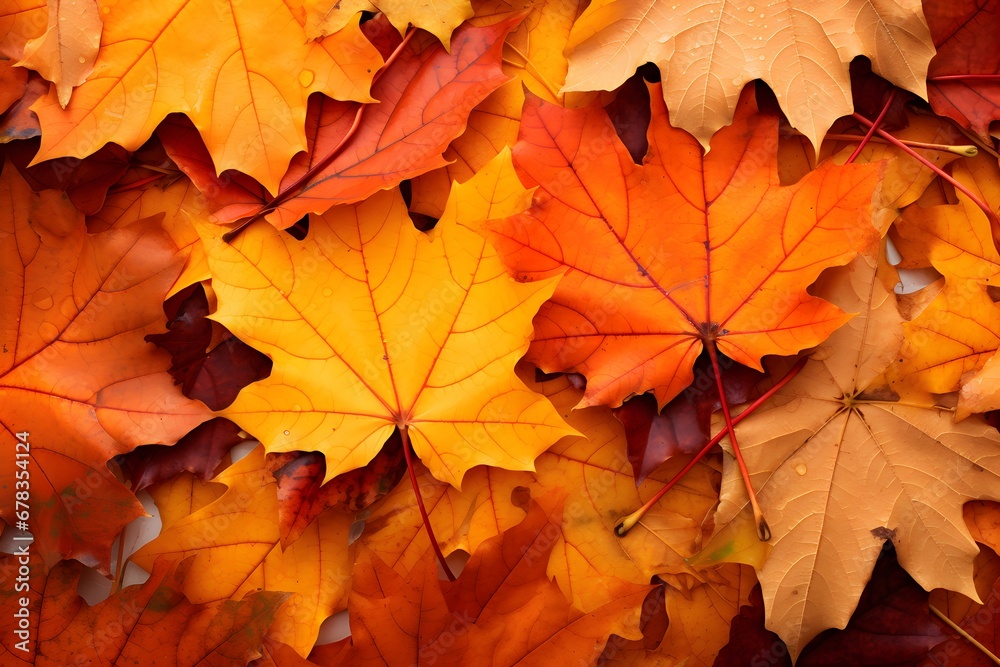 Background group autumn orange leaves. Background group autumn orange leaves.