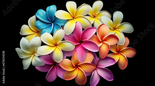 Frangipani flowers. Plumeria flowers. Springtime Concept. Valentine s Day Concept with a Copy Space. Mother s Day.