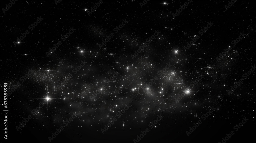 Bright stars in black and white. AI Generated Bright stars in black and white. AI Generated