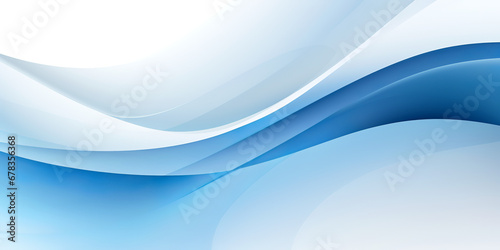 Business background with dynamic blue and white waves with copy space. Background concept. AI generated.
