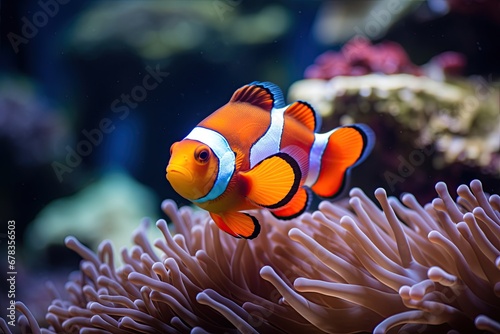 Clownfish in the ocean. Ai Generative