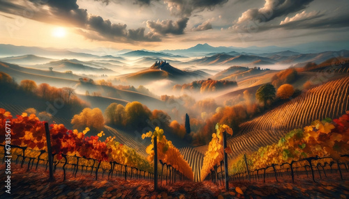 Langhe: sunset in the mountains