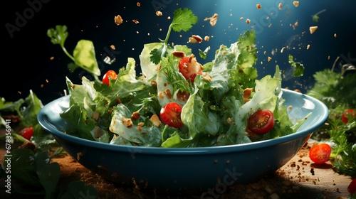 A bowl of salad with a lot of vegetables