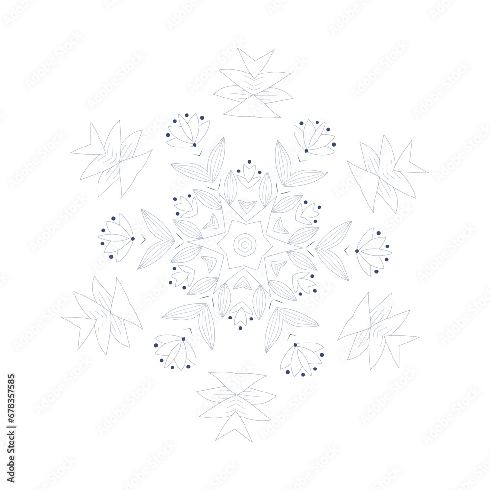 The Abstract Floral Mandala Illustration