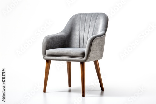 Refined dining room chair embodying minimalist elegance isolated on a white background 