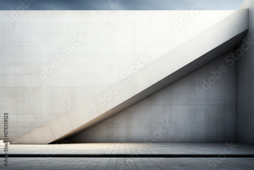 Abstract geometric lines shaping a modernistic minimalist architectural landscape 