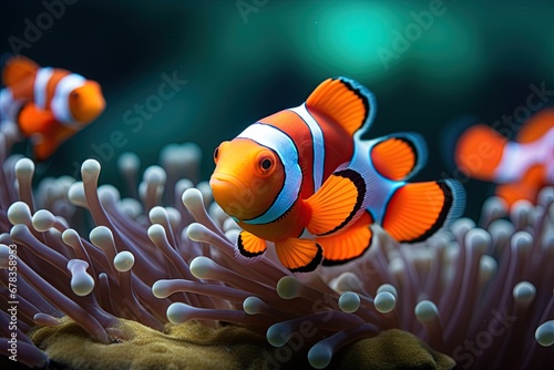 Clownfish in the ocean. Ai Generative © ArtmediaworX