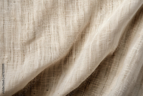 Crumpled texture of linen cloth