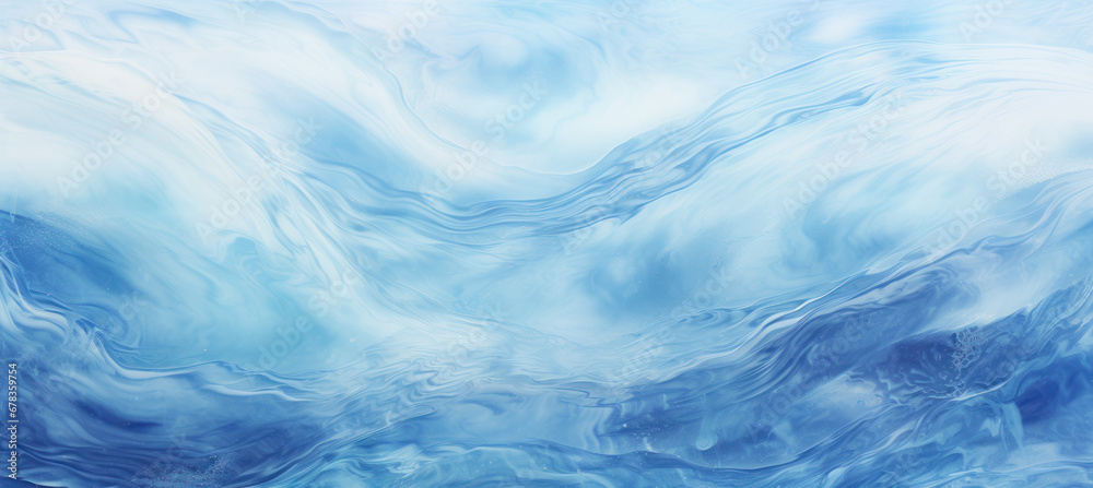 Abstract Watercolor Sea Waves Design